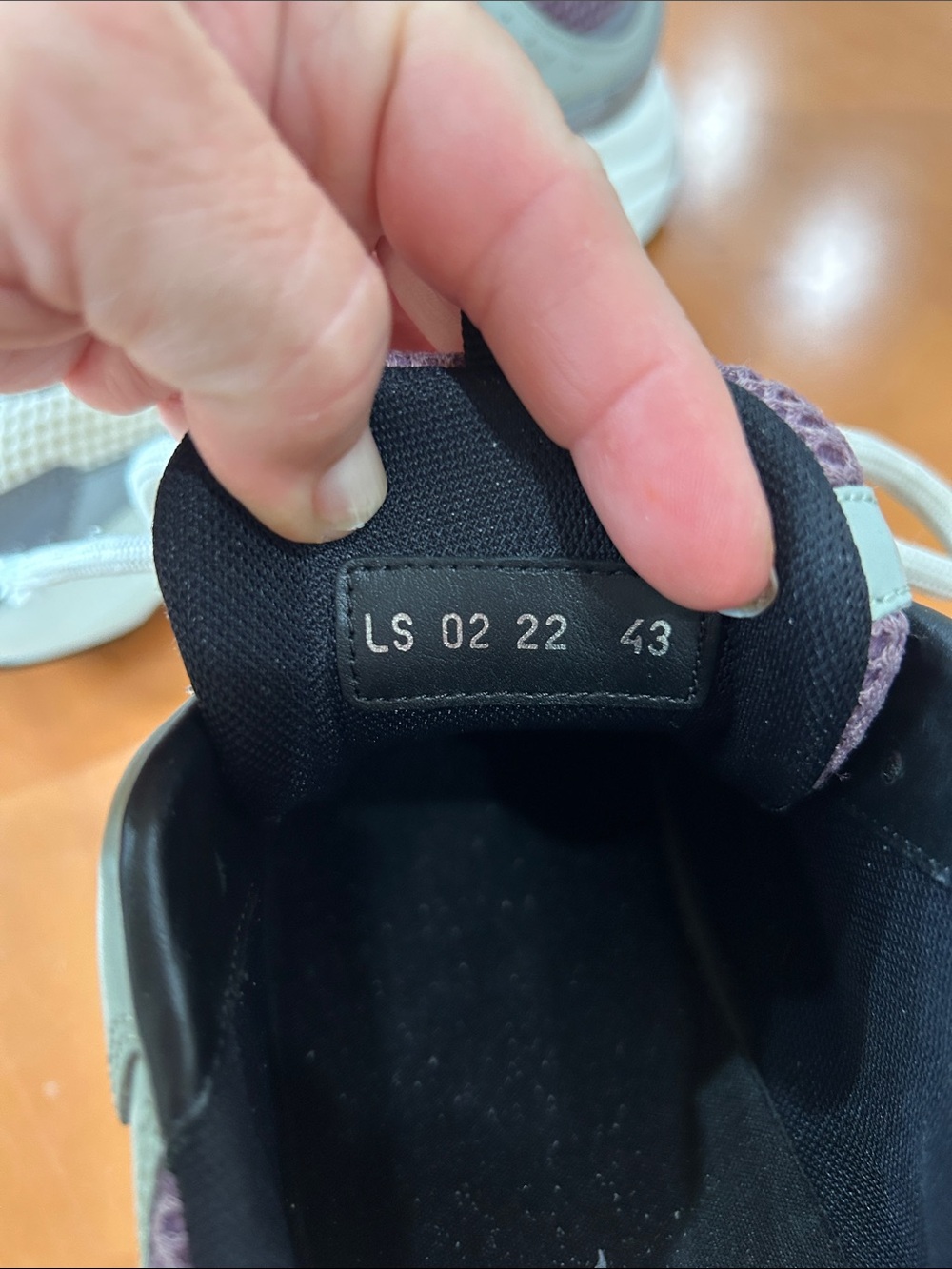 Dior Grey, Lavender & White Mesh Runner Sneakers - Picture 6 of 8